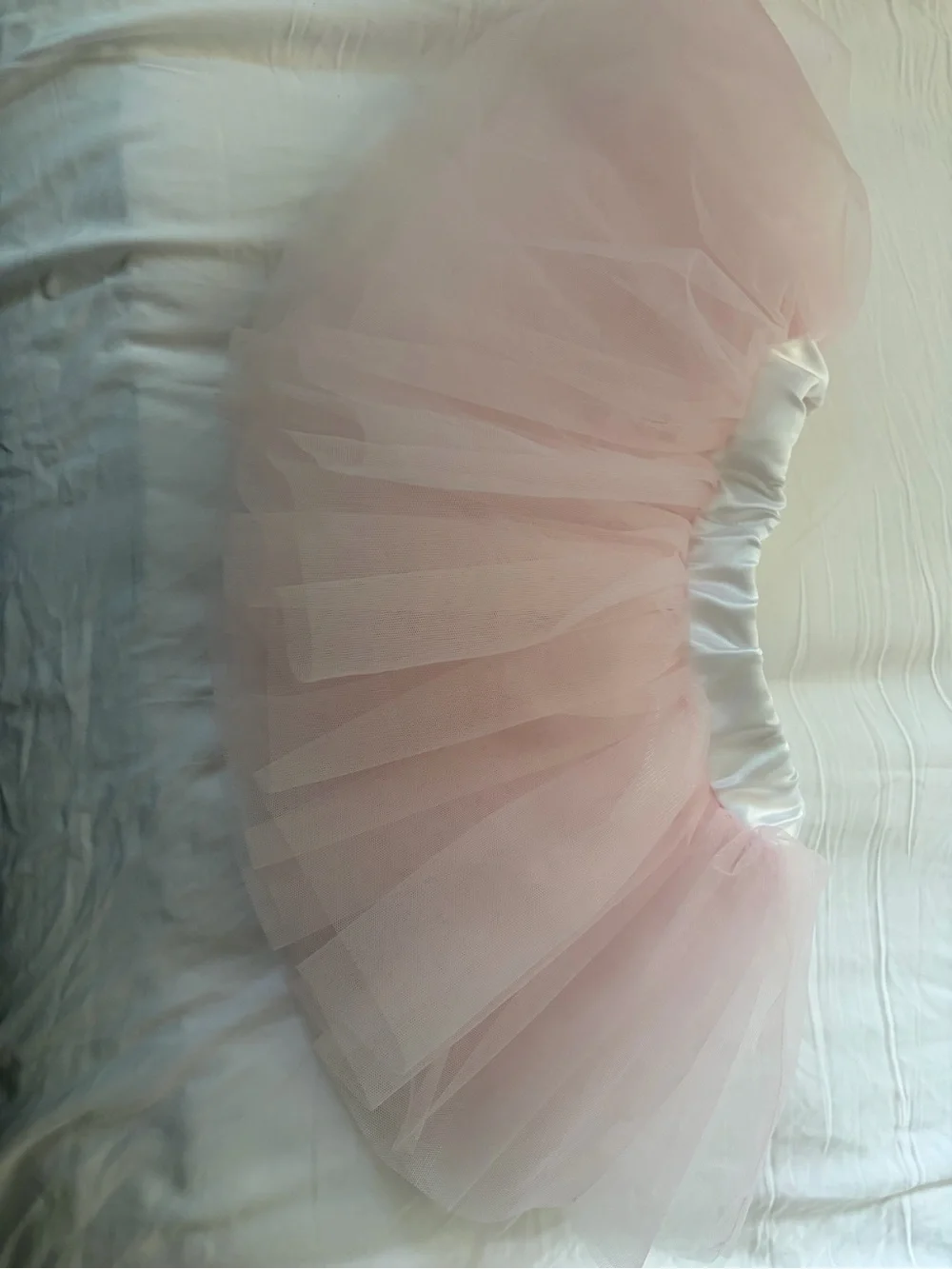 American Girl Light Pink Tulle Ballet Costume with White Bow